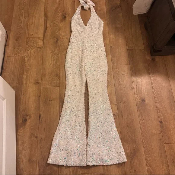 Studio Jumpsuit Show Me Your Mumu - Sequin Halter Jumpsuit - Picture 2 of 6